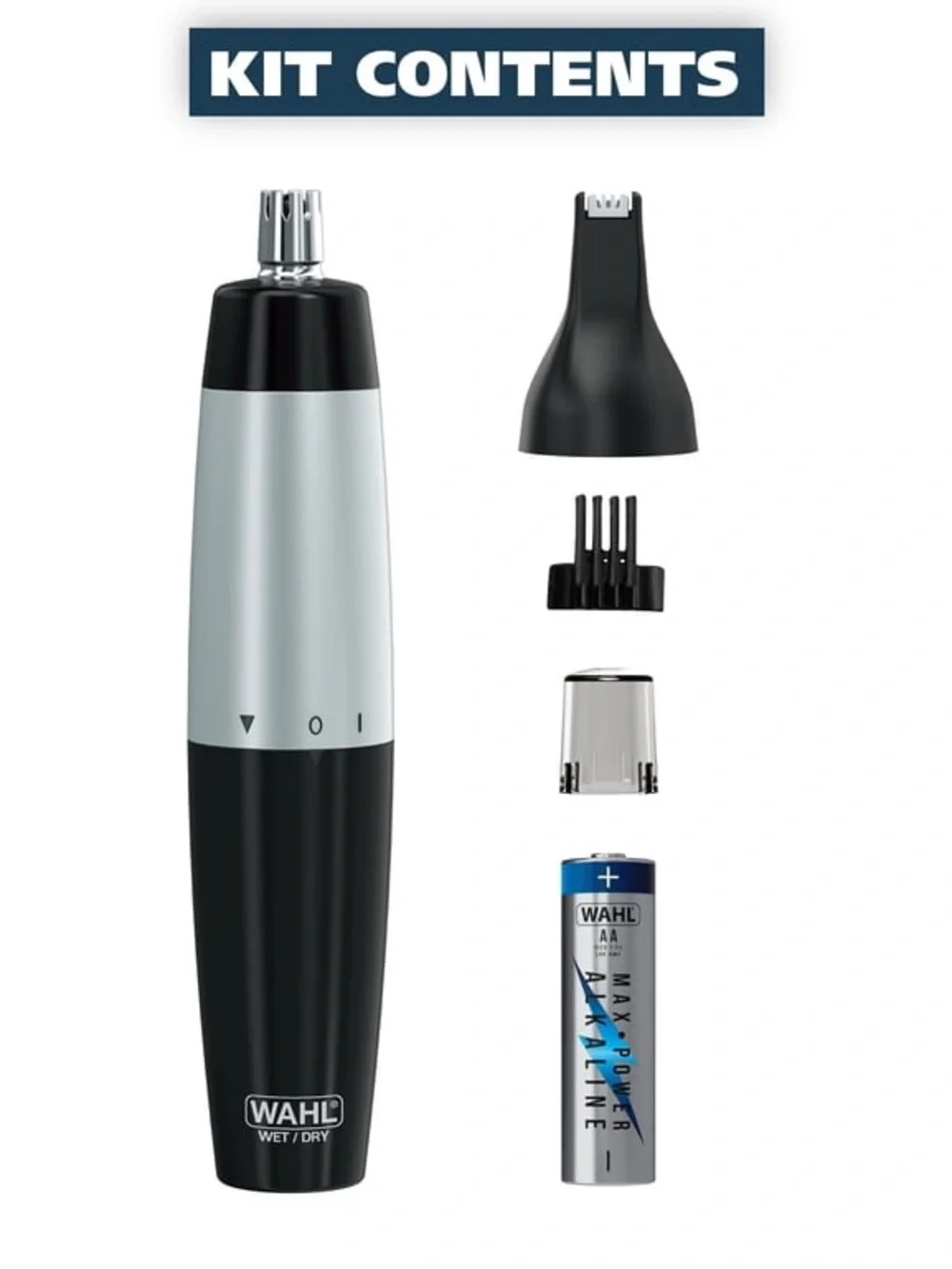 Wahl Wet Dry 2-in-One Ear, Nose and Brow Trimmer Model 5560-3201 NWT